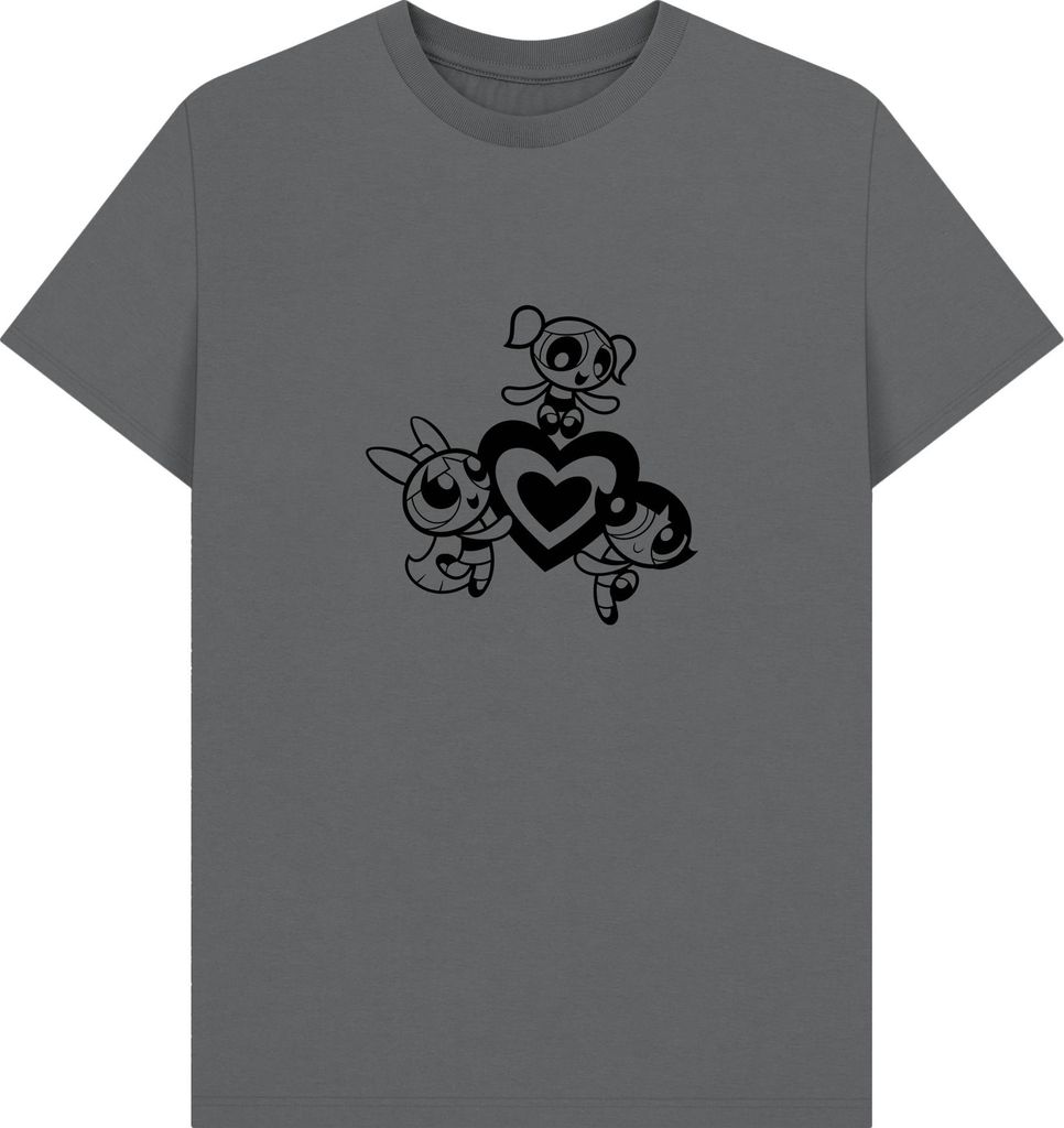 The Powerpuff Girls - T-Shirt für Herren/Damen Uni PN1303 (XL) (Holzkohle)