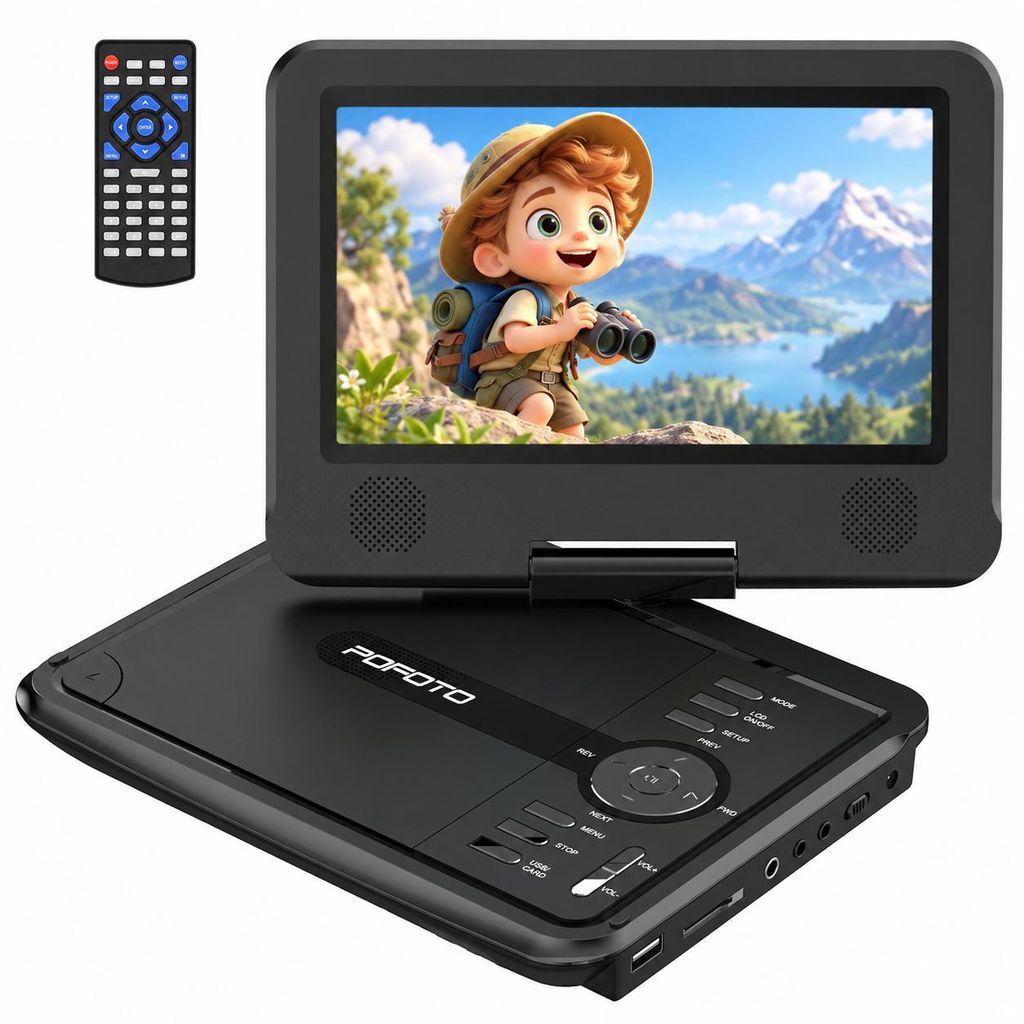 9,5-inch draagbare DVD-speler voor kinderen met een Productafbeelding 