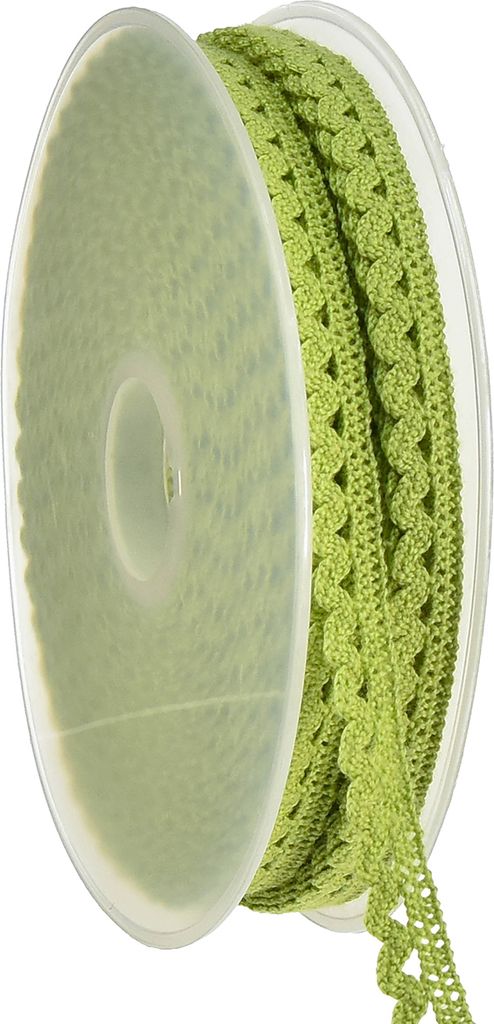 Spitzenborte Grün Häkelspitze Dekoband Baumwolle 9mm x 20m