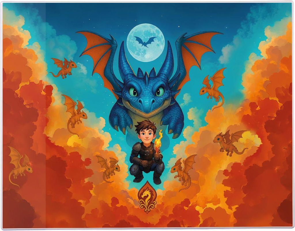 Goldbuch Schreibunterlage Drachenfreund 49x38 cm abwischbar für Kinder