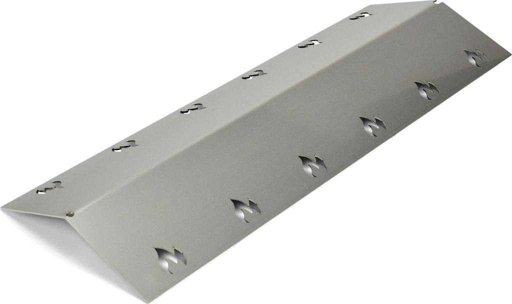 Edelstahl Brennerabdeckung - 435x160mm - extra stark 1,5mm - passend für viele Grills