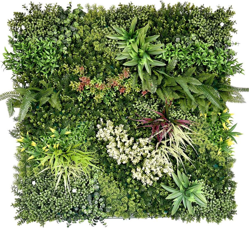 Primaflor Kunstpflanzen Wand JADE B 100x100cm Blumenwand Produktbild 