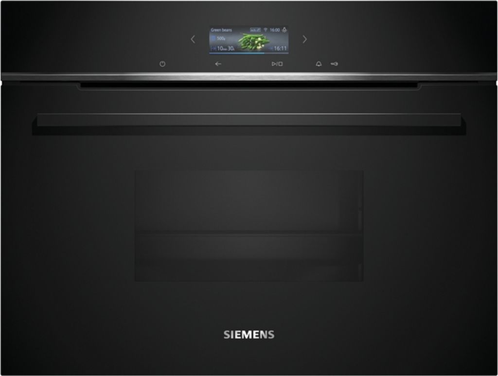 Siemens iQ700, Dampfgarer, 60 x 45 cm, Schwarz, Edelstahl, Produktbild 