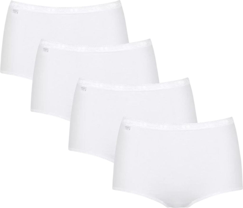 sloggi Unterhose Slip Basic+ Maxi mit hohem Bund 4er Pack