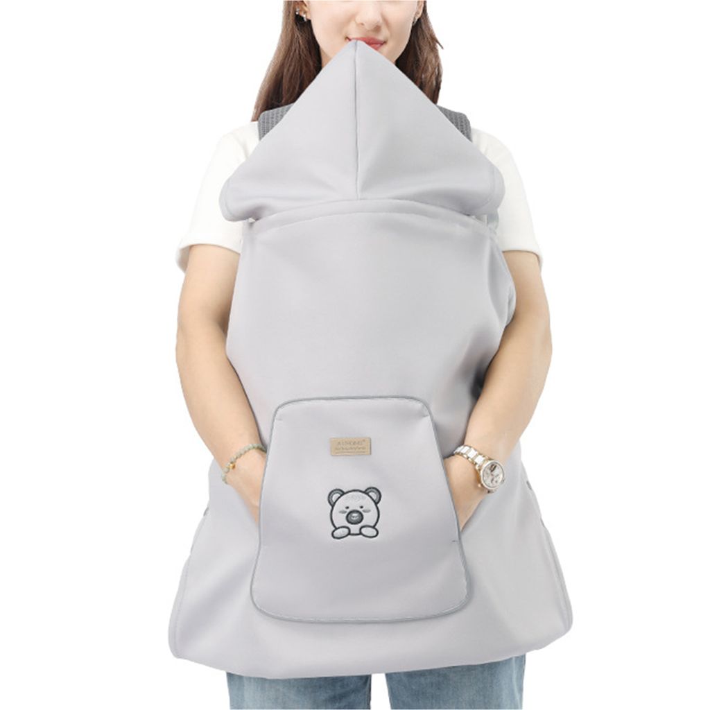 Babytrage Tragecover für Babytragen,Universal Winddicht Abdeckung mit Kapuze, Wintercover für Babytrage, Winterbezug für Warm Universal