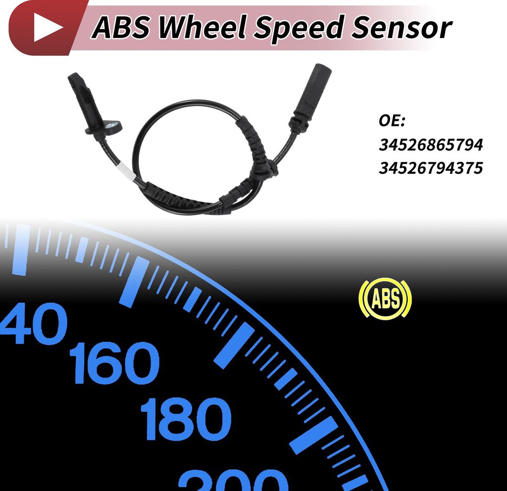 1 Stück ABS Raddrehzahlsensor für BMW I3 2014-2021 Vorne Links Rechts ABS Sensor Antiblockiersystem Sensor Nr. 34526865794/34526794375