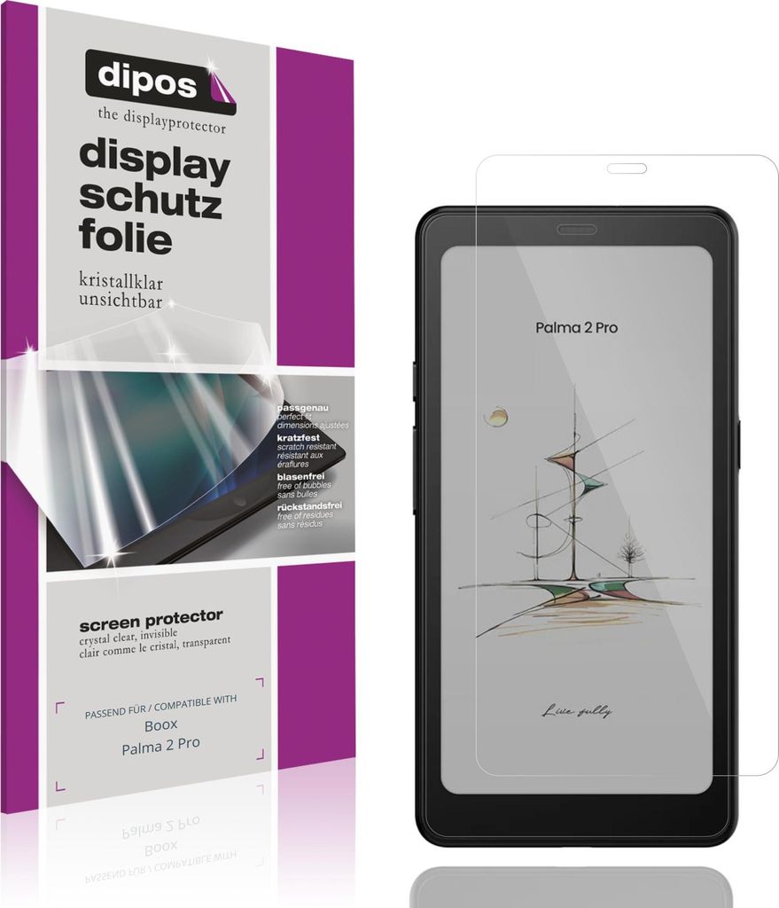 2x Schutzfolie für Boox Palma 2 Pro klar Displayschutzfolie Folie Display Schutz dipos