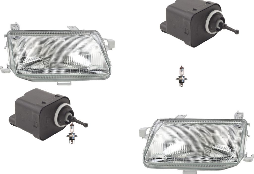 Johns, Scheinwerfer passend für Opel Astra F 94-98 mit H4 Links Rechts inkl. Stellmotor 1207347 1216513 1216509 1216520 1216517 1216519 90511087 9...