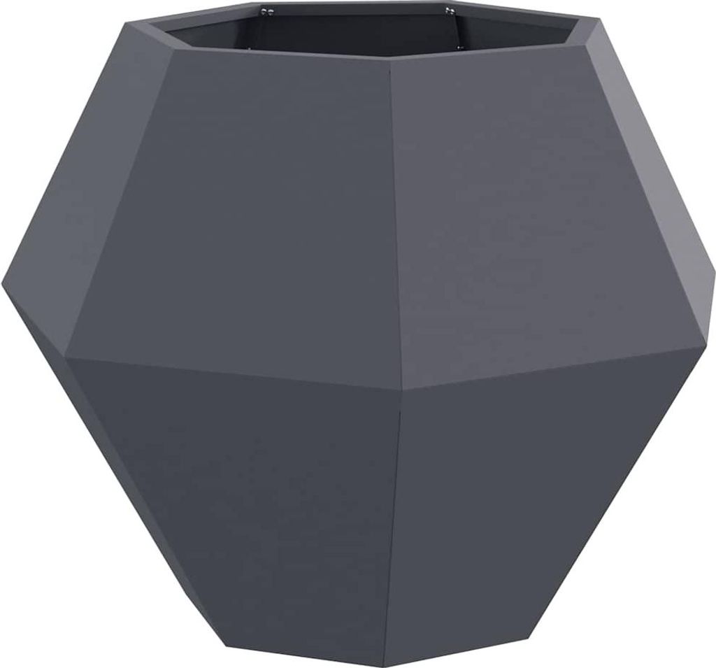 Pflanzkübel Anthrazit 75 x 75 x 60 cm Stahl