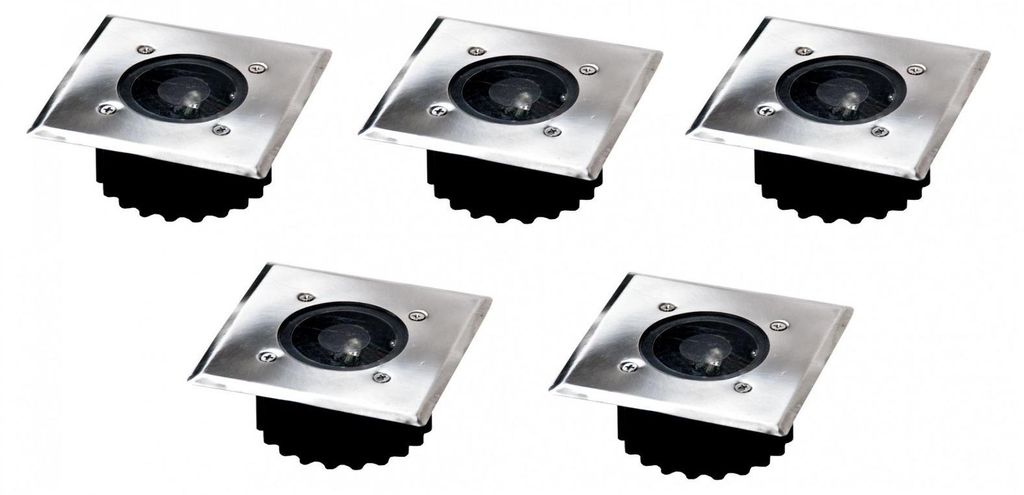 5x LED Solaire encastré Projecteur de sol Lampe solaire Image du produit 
