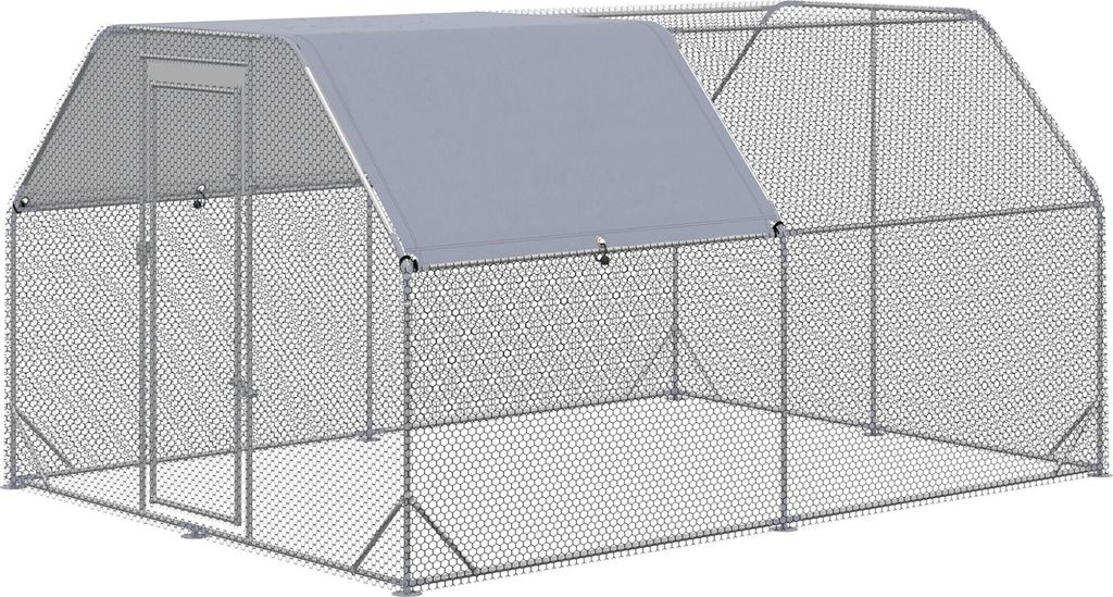 Aga Hühnergehege mit Plane 2,8x3,8x1,95 m