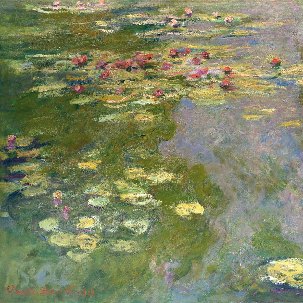 Claude Monet Kunstdruck Bild - Seerosen, 1919 (70 x 70 cm)