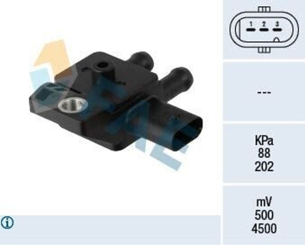 FAE 16144 Abgasdruck Differenzdrucksensor für BMW 3 Touring (E91) 3 Limousine (E90) 5 Touring (F11) 5 Limousine (E60) 1 Schrägheck (F20) 3 Touring