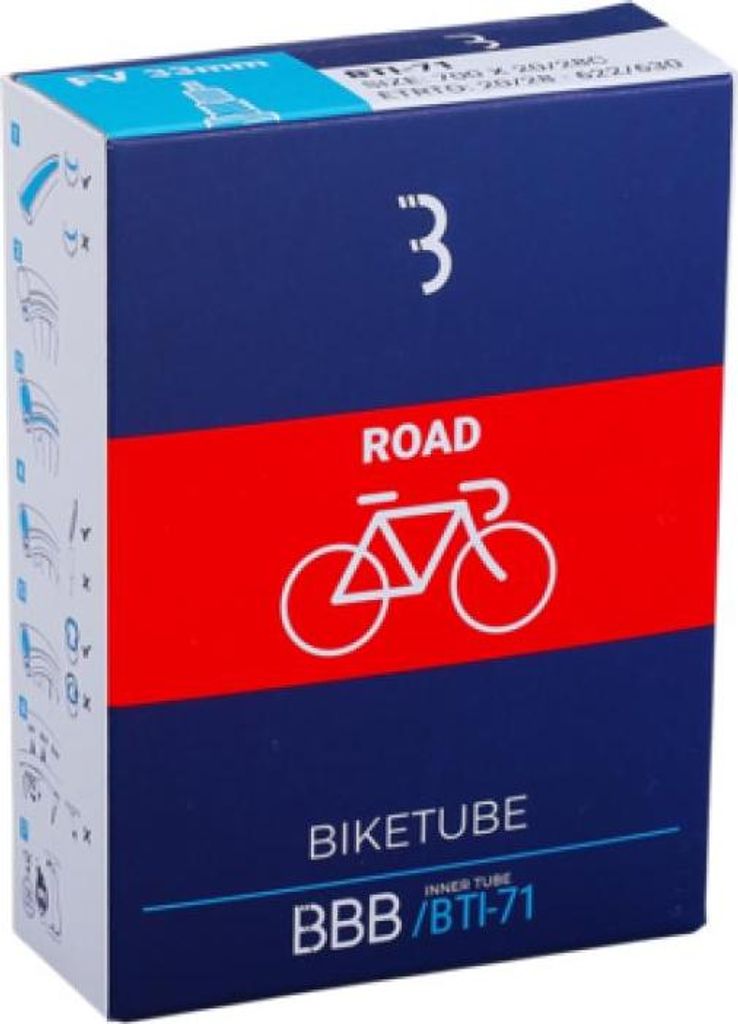 BBB Cycling Schlauch BikeTube SuperLite FV 60mm 700x35/43C Schwarz - leichter...