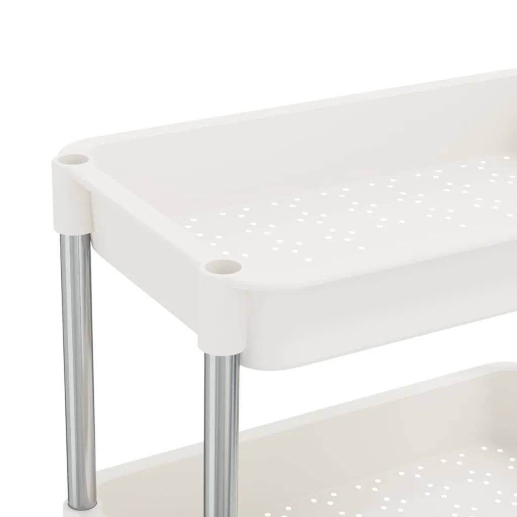 Carrello Cucina 5 Ripiani Bianco 42x29x128 cm Ferro e ABS | Salvaspazio - 5