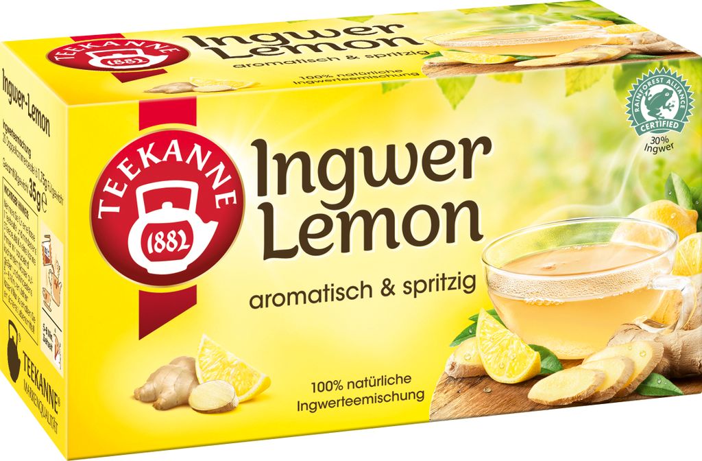 Teekanne Ingwer Lemon Ingwerteemischung mit spritziger Zitrone 35g