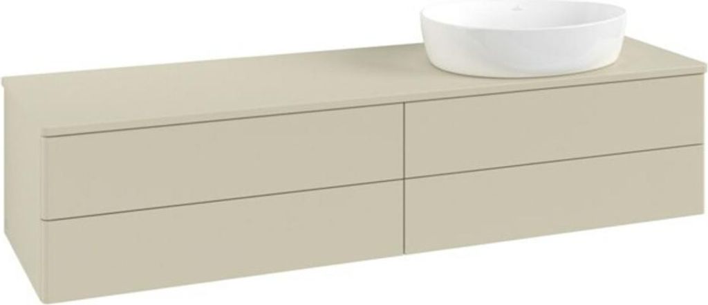 V&B Waschtischunterschrank ohne Frontstruktur -Beleuchtung Antao 160x50cm, WBP-farbe Lac, si Gr m lacquer