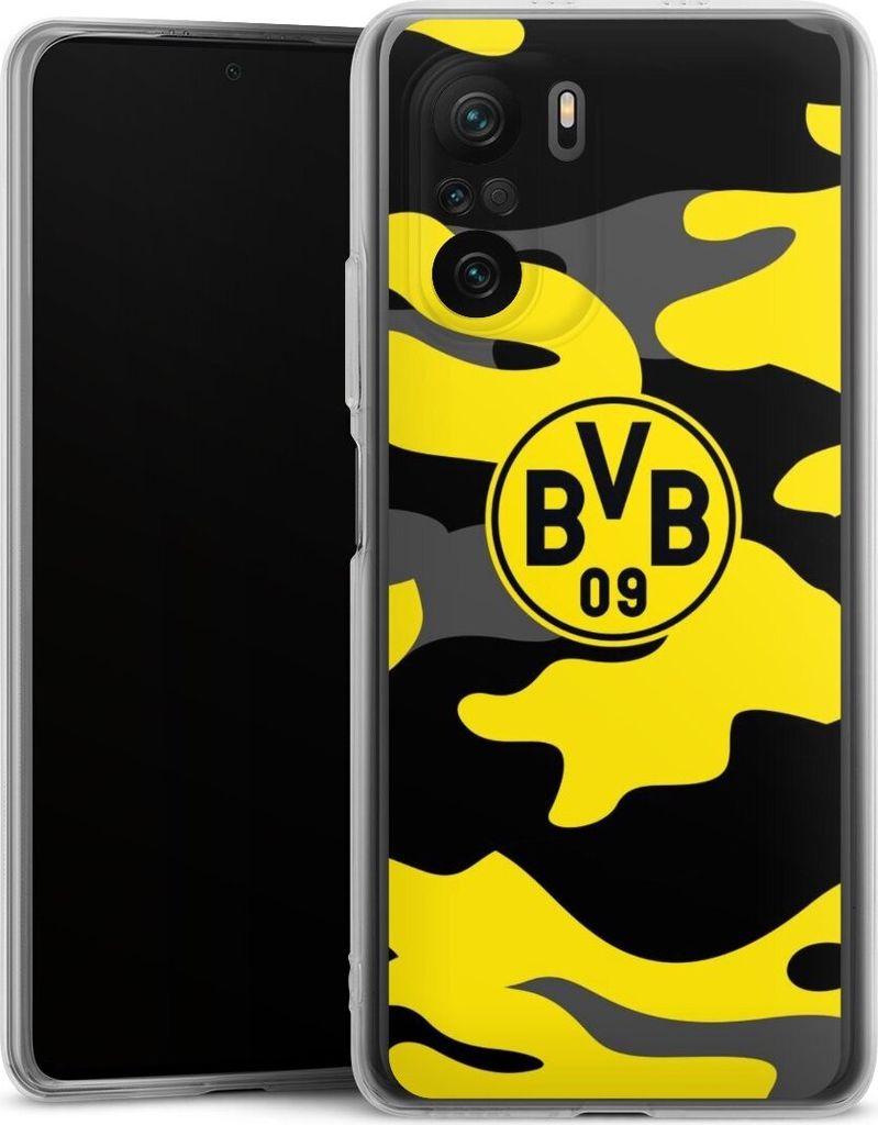 DeinDesign Handyhülle für Xiaomi Poco F3 Silikon Hülle Case Smartphone Schutzhülle BVB Borussia Dortmund Fanartikel