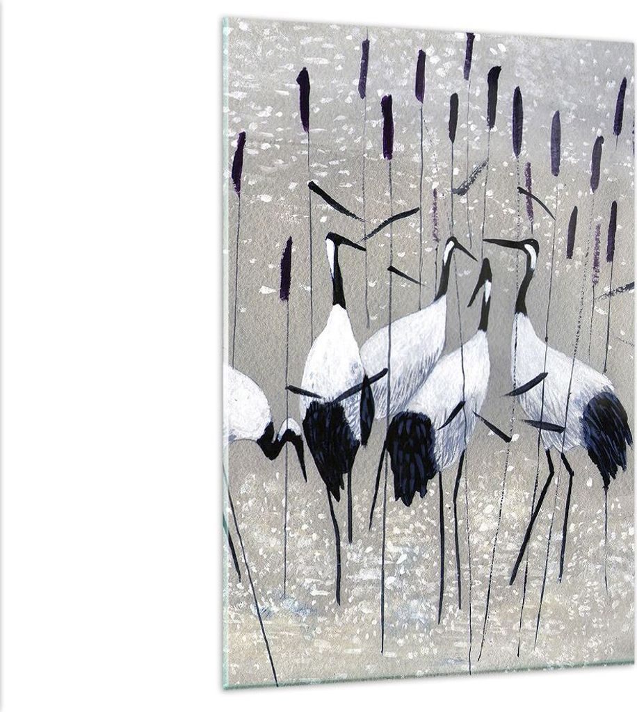 Bilder auf glas - Einteilig - Vogel Natur Wasser - 80x120cm - Glasbilder - Wandbilder - Bilder - zum Aufhängen bereit - Wanddekoration aus Glas - ...