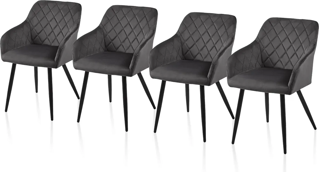 Chaises de salle à manger lot de 4 confortables pour repas et bureau