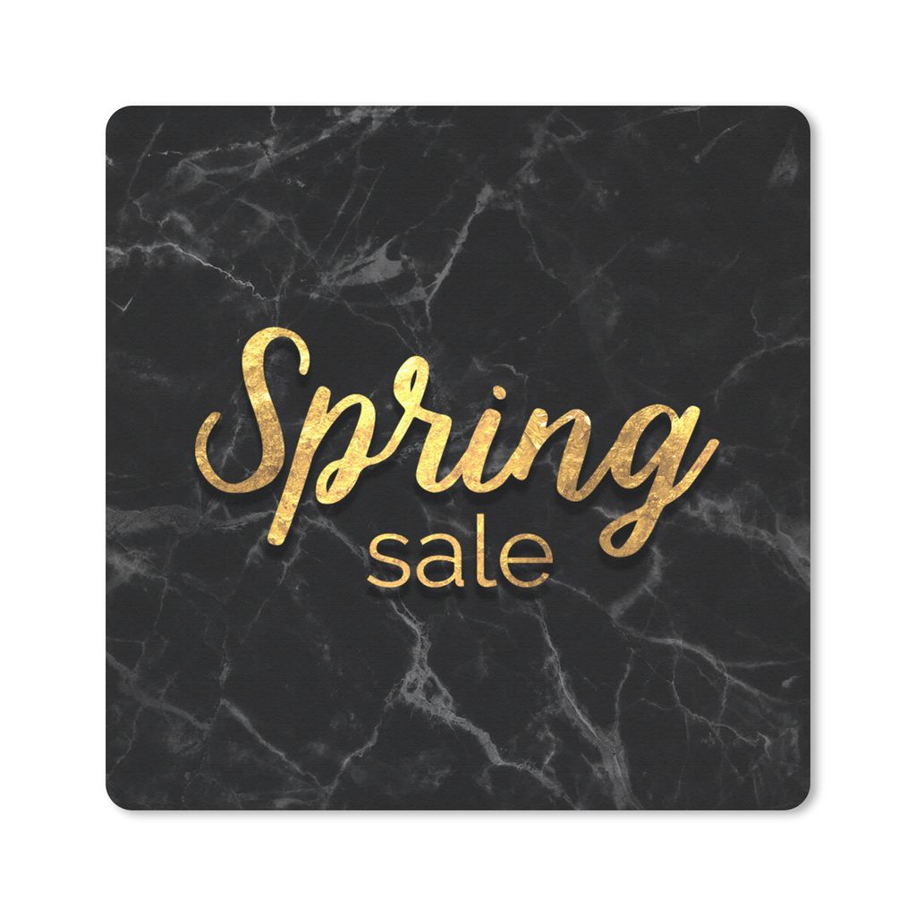 MuchoWow Mauspad Mousepad Verkauf - Frühling - Gold - Marmor 30x30 cm - Mousepads - Maus Mat - Pad - Mausunterlage - Gaming
