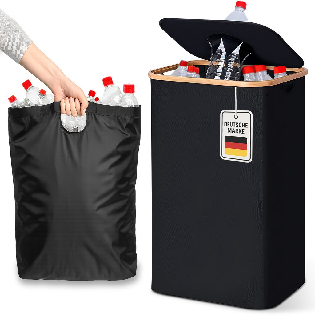 Pfandflaschen Sammelbehälter mit Deckel, Groß Pfandflaschen Produktbild 