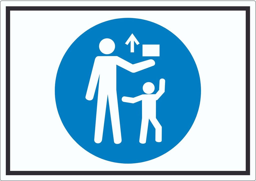 Von Kindern fernhalten Symbol Aufkleber A0 (841x1189mm)