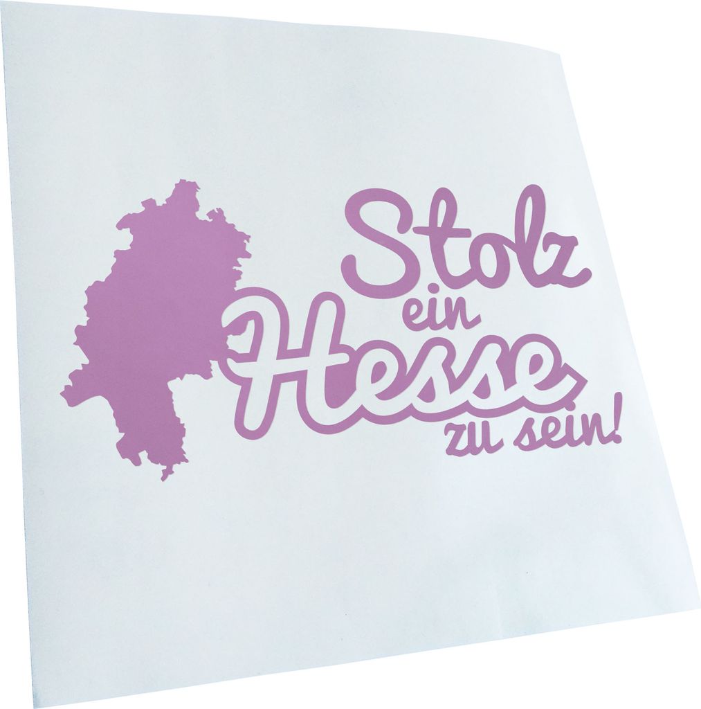 Kiwistar - Autoaufkleber - Hesse Hessen Stolz - Flieder - 24x12cm - Aufkleber für Auto, Laptop, Fahrrad, LKW, Motorrad mehrfarbig JDM Decal Racing