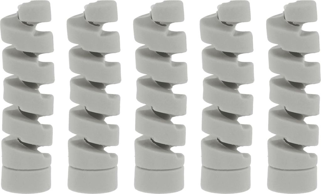 5 Stück Wrap Spiral Fahrradkabelhülle, Fahrradschalt- und Bremskabelschutz, Ride Wrap Rahmen Schutz für MTB Fahrrad, Grau