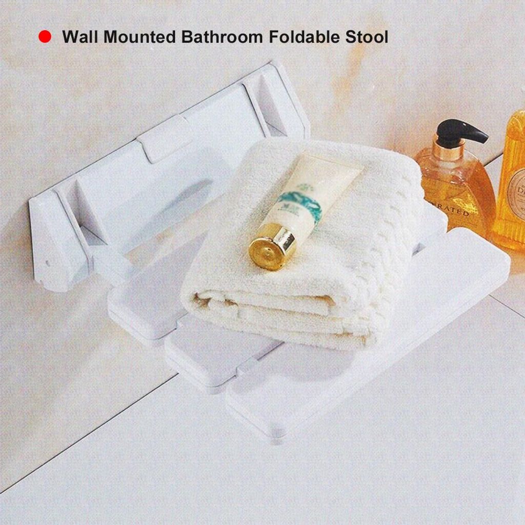 An der Wand montierter Badezimmer-Klapphocker, 220 Pfund tragendes Gewicht, rutschfester, klappbarer Duschsitz, Eingangsbank, Badewanne für älter...