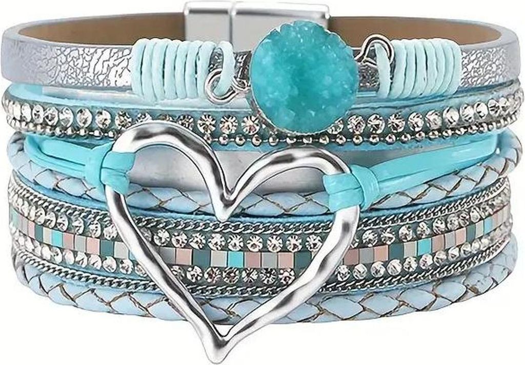 Armband AG-38814 Heart - Türkis/Silber für Damen KP38814