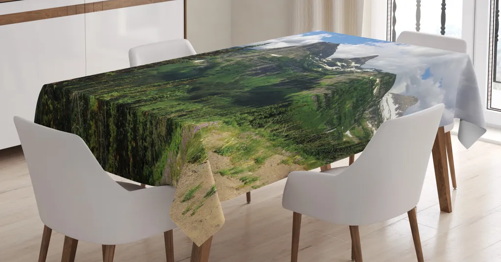 Tovaglia Rettangolare ABAKUHAUS Fiori Primaverili – 140x240 Cm, Impermeabile E Antimacchia Per Tavolo Da Pranzo