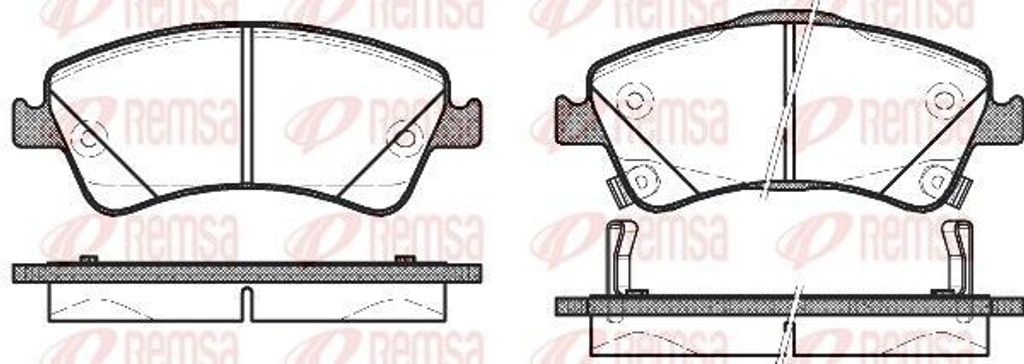REMSA Bremsbeläge Satz Vorne Bremsklötze für TOYOTA AURIS (NRE15, ZZE15, ADE15, ZRE15, NDE15) 1341.12