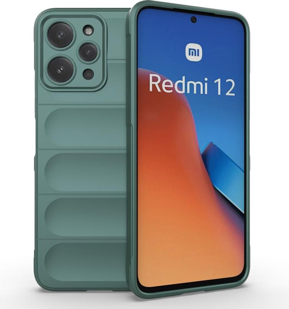 Xiaomi Redmi 12 Hülle - Coverup Hands-On Rugged Back Cover - Grün