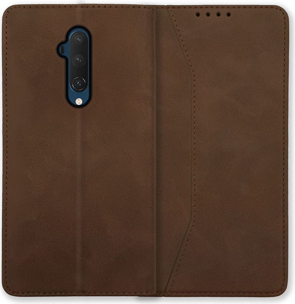 Bookstyle 'Premium' Schutzhülle Klapphülle Schutztasche Etui Cover für OnePlus 7T Pro - Braun