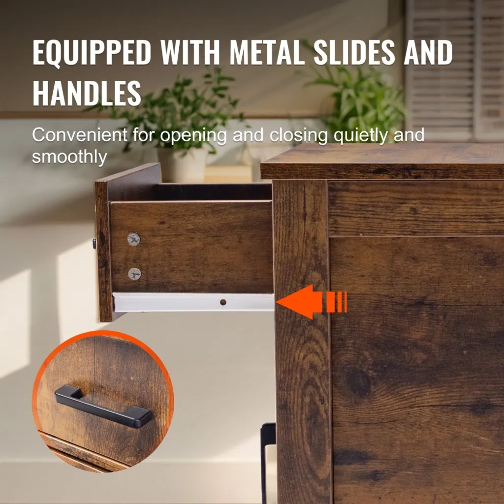 Table de chevet avec prise USB et courant intégrée bois clair L40 - 5
