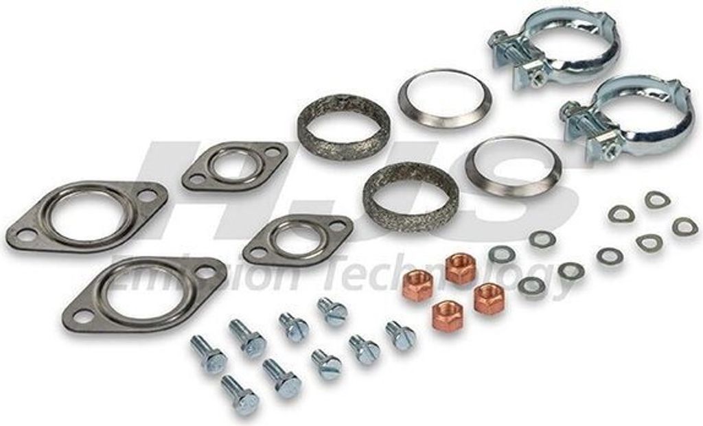 HJS Montagesatz Schalldämpfer Montagesatz Abgasanlage 82 11 1034 für VW TRANSPORTER II Bus