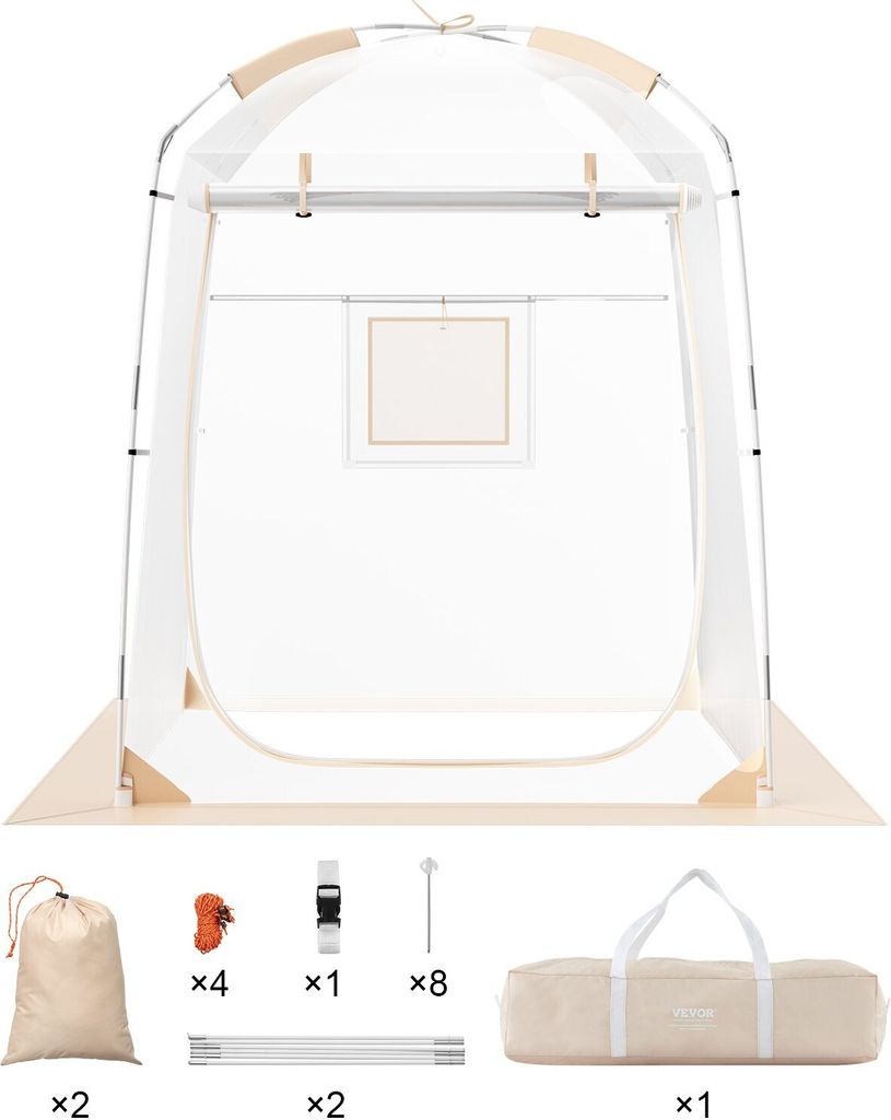 Transparentes Zelt Wurfzelt Campingzelt Bubble 1 Person 1,27x1,27x1,6m