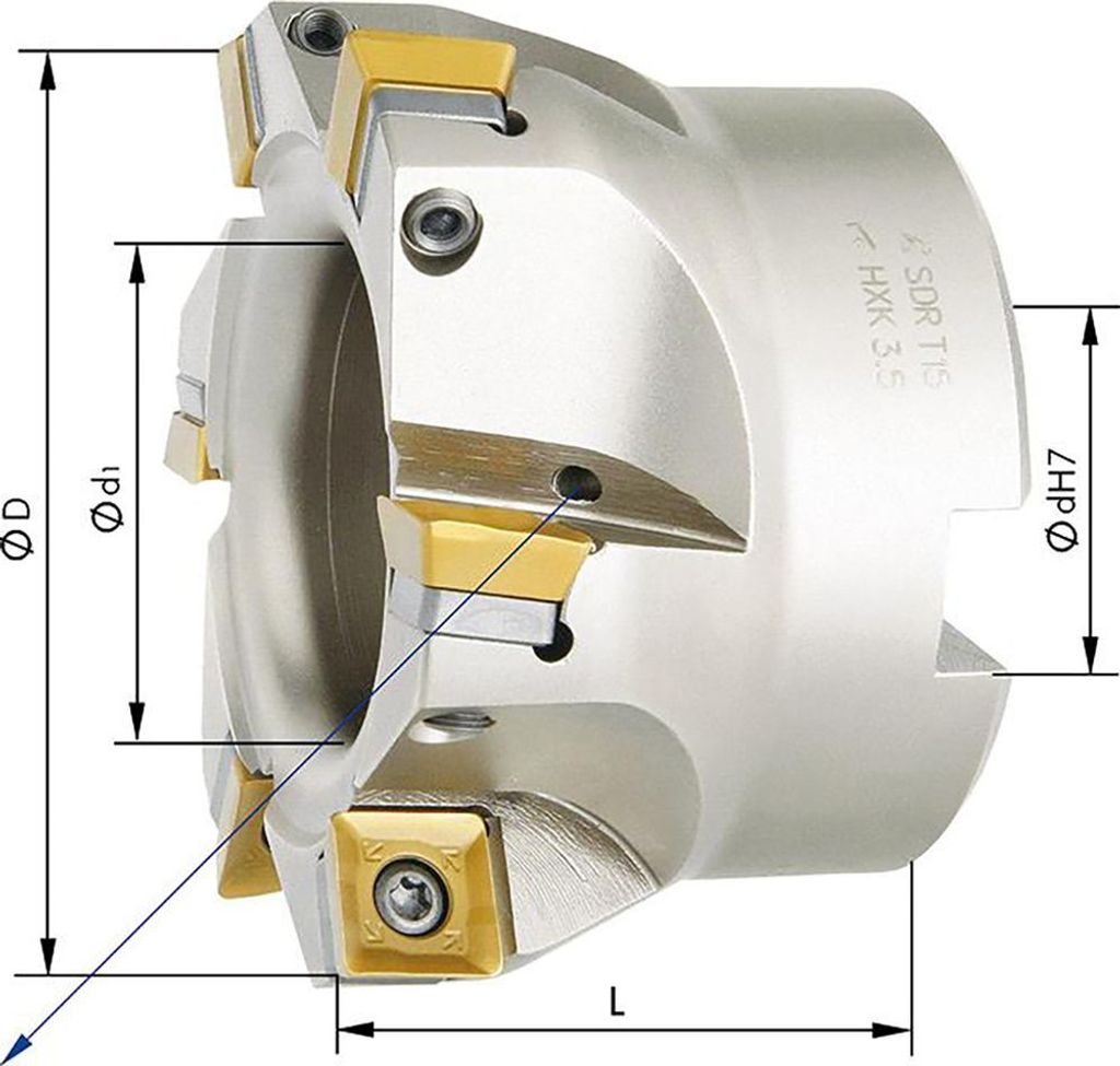 IHTec Eckmesserkopf 90Grad Z9 Innenkühlung D125mm für SDMT12