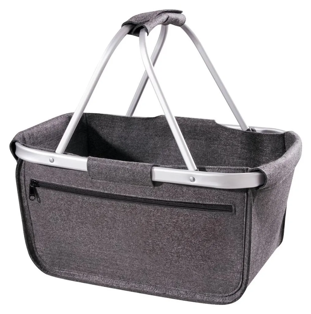 Panier Feutre Anthracite : Fini les Sacs qui Craquent et se Renversent