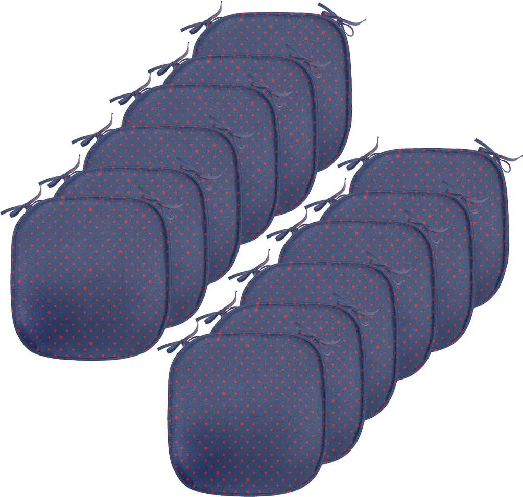 Galette de Chaise Anti-Tache et Antidérapante - Pack de 12 Coussins
