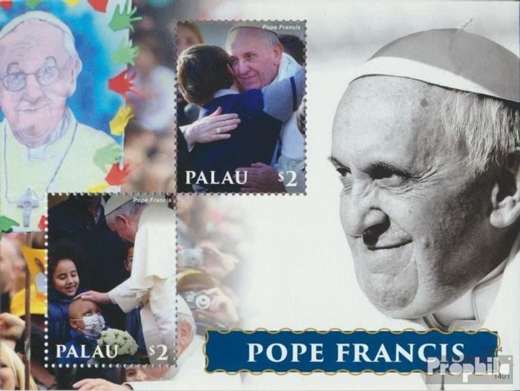 Briefmarken Palau-Inseln 2014 Mi Block307 (kompl.Ausg.) postfrisch Papst Franziskus