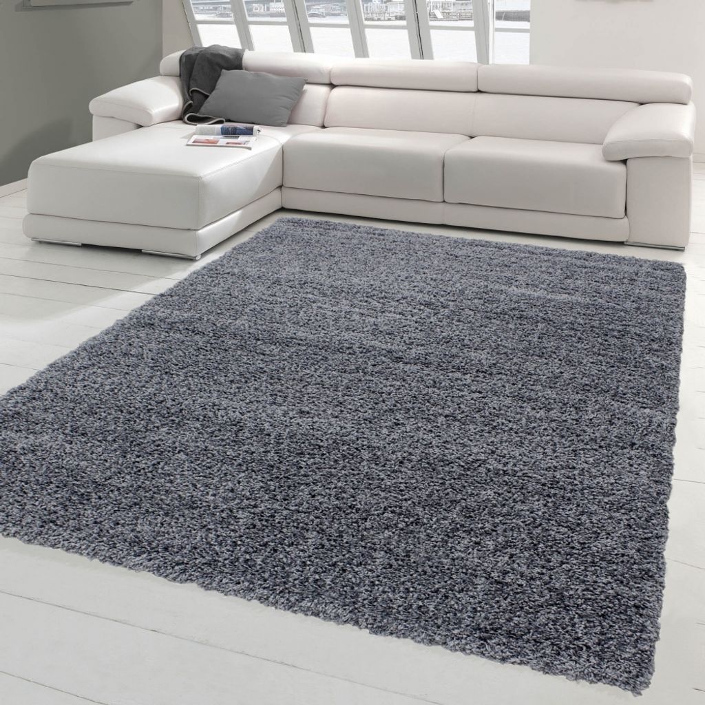 Flauschiger Shaggy Teppich in anthrazit Größe - 200 x 290 cm