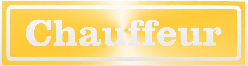 Kiwistar Chauffeur invertiert Magnetschild Schild magnetisch - 20cm Gelb - reflektierend - Magnetfolie für Auto PKW Kfz