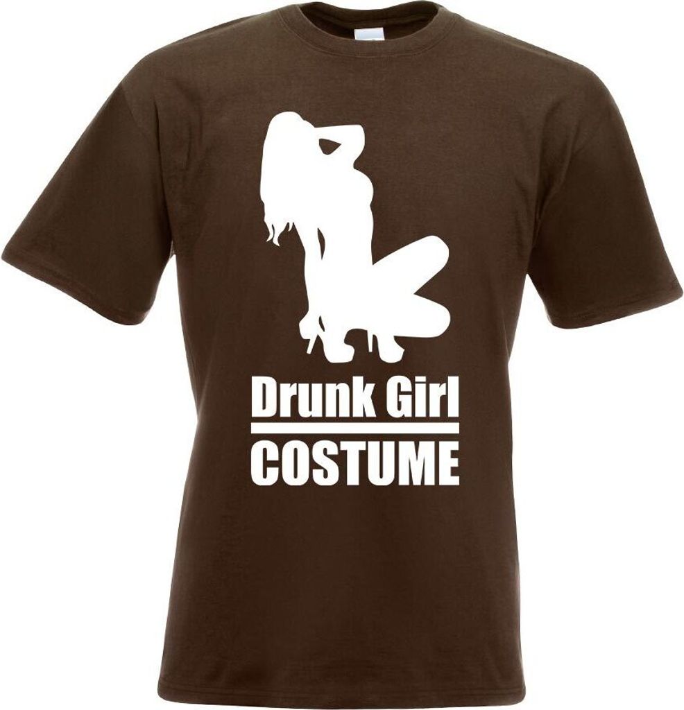 Kiwistar - T-Shirt - Chocolate - Drunk Girl Costume GoGo Motiv Bedruckt Funshirt Design Print - mit Motiv Bedruckt - Funshirt Design - Sport - Frei...