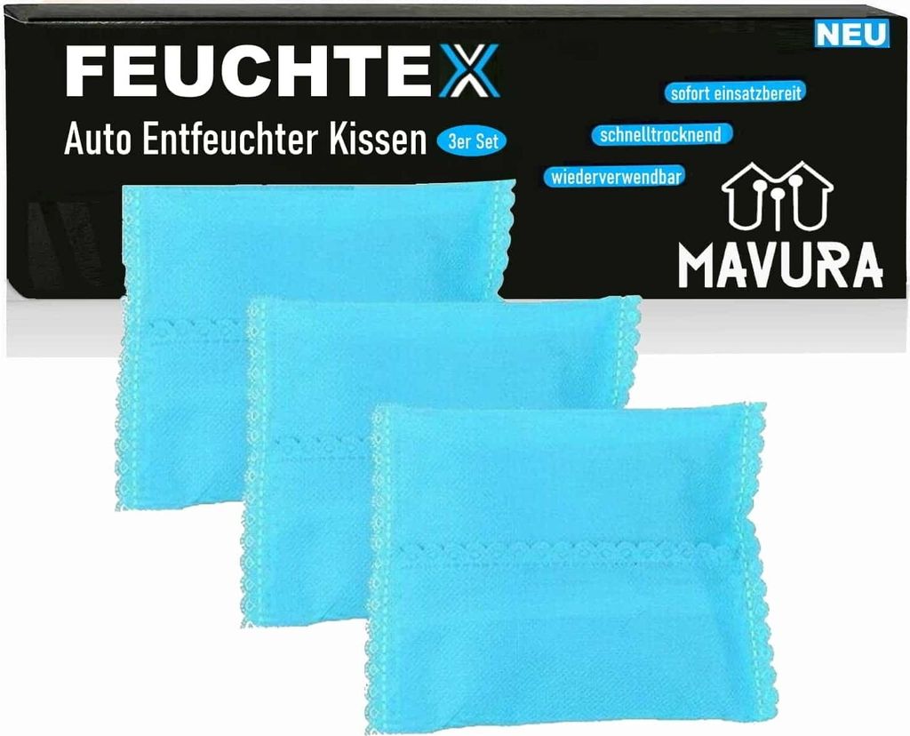 FEUCHTEX Auto Entfeuchter Luftentfeuchter Raumentfeuchter wiederverwendbar 3er