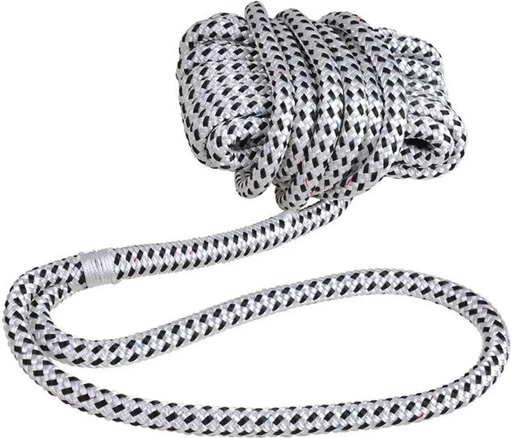 Ligne d'amarrage Taifun 12mm x 12m blanc et noir pour bateau de plaisance