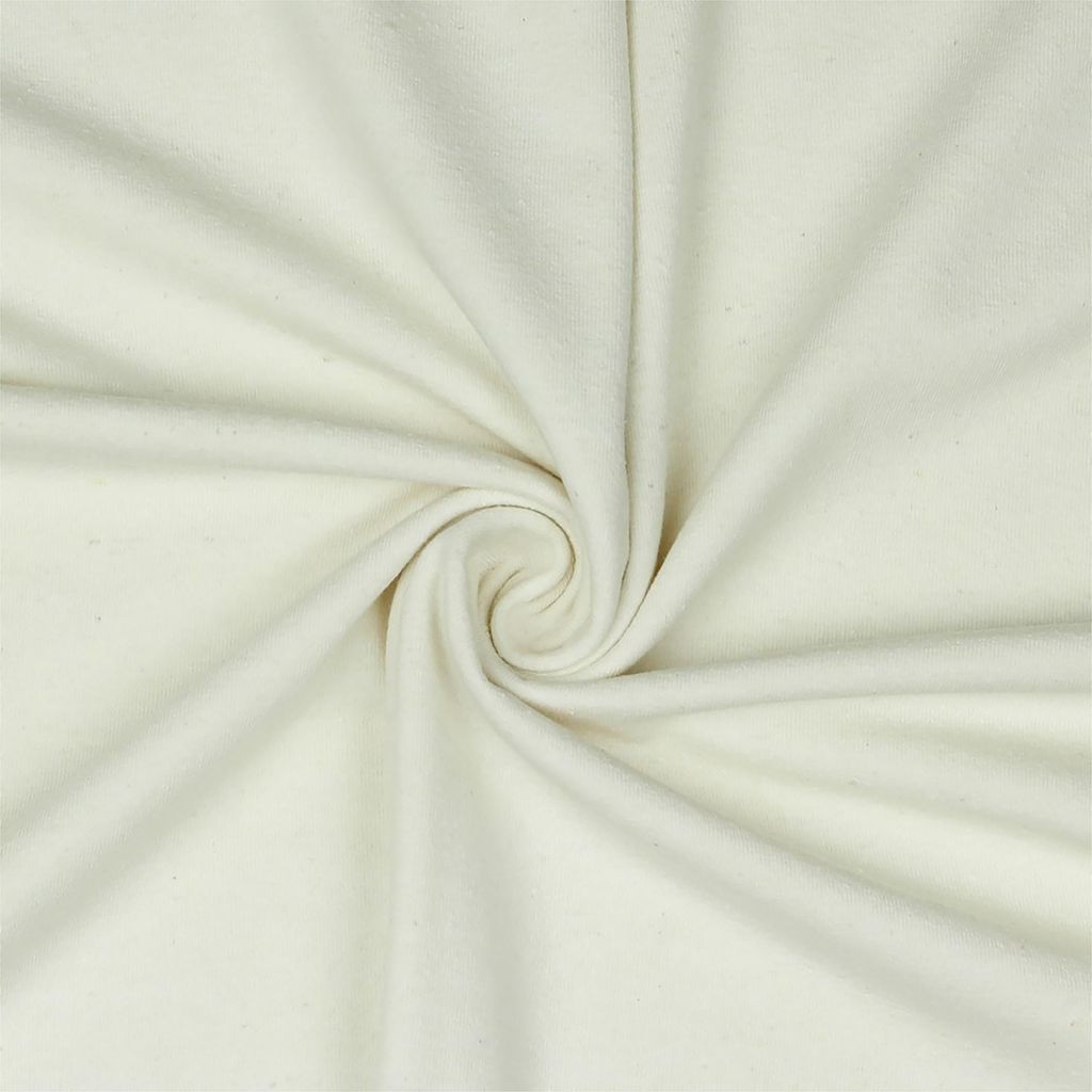 0,5m Jersey Stoff recycelte Baumwolle Meterware GRS und