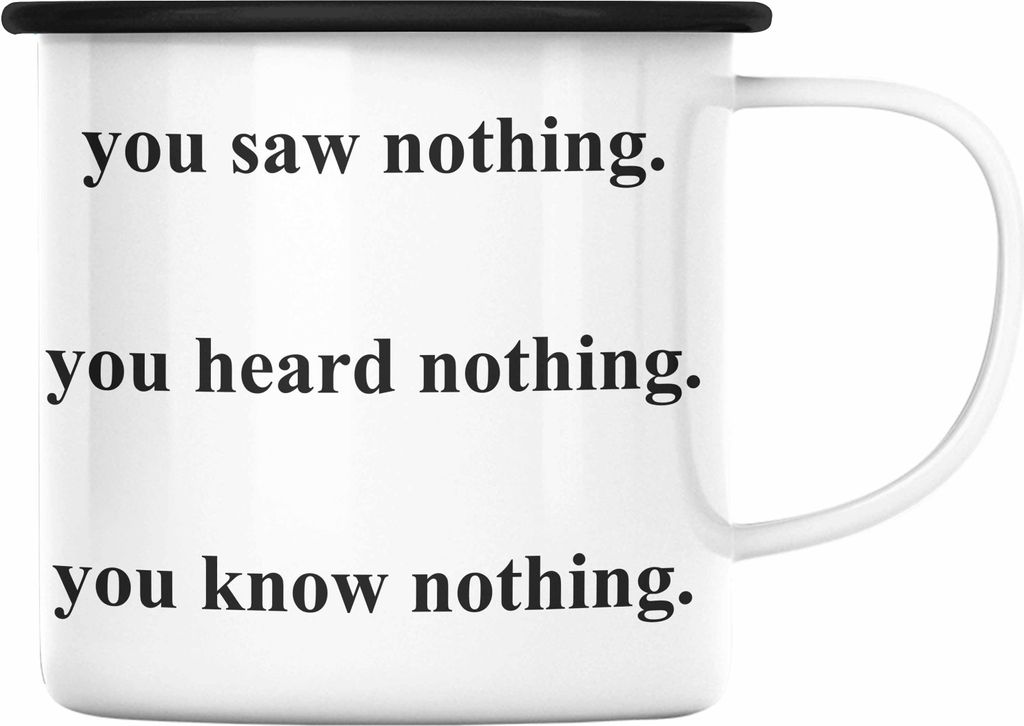 Trendation - Lustige Emaille Tasse mit Spruch für Frauen Männer Arbeit Büro Lustig Emaille Tassen Becher mit Sprüchen Kollegin Geschenk Sarkasm...