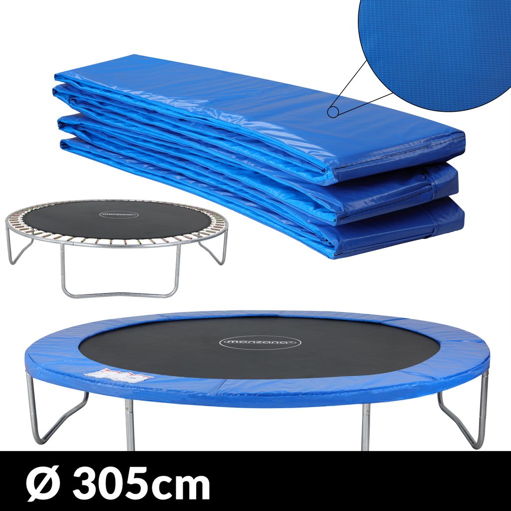 Randabdeckung Schutzpolsterung Abdeckung in blau für Trampolin 396 bis 400 cm 